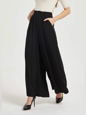 Wide Leg Black Dress Pants for Women NWT